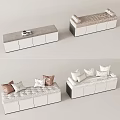 Bay window cushion 3d model