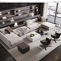 Modern Sofa Coffee Table Combination Sofa Coffee Table 3d model