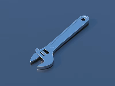 adjustable wrench spanner wrench universal wrench 3d model