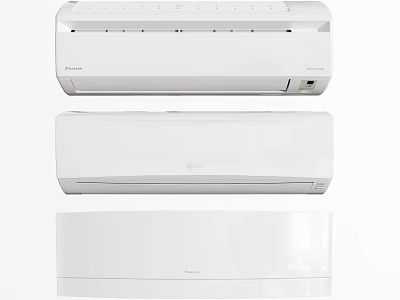 White Wall Mounted Air Conditioner Units For Modern Indoor Home Cooling Use 3d model