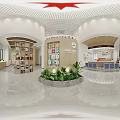 Modern Government Service Hall With Multiple Service Windows And Convenience Service Center Seats