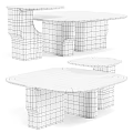 Modern Coffee Table With Wooden Frame And Marble Top Featuring Natural Veins