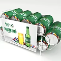 Tsingtao Beer Football Themed Canned Beer Display In Metal Rack With Signboard
