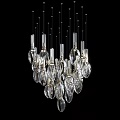 Elegant Modern Crystal Chandelier With Transparent Glass Pieces For Interior Design