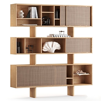 Modern Bookcase Decorative Cabinet Display Cabinet 3d model