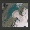 Stunning 3D Landscape Model Featuring Mountains Blue Water And Snowy Glaciers