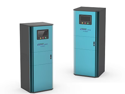 CNTER Brand Industrial Equipment Cabinet with Digital Control Panel Blue and Black 3d model
