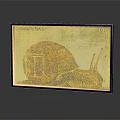 Colorful Snail Animal Painting Framed 2017 On Gray Background With Reflection