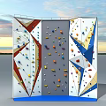 Outdoor Climbing Wall Sports Equipment With Colorful Holds And Training Design