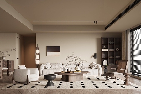 modern living room 3d model