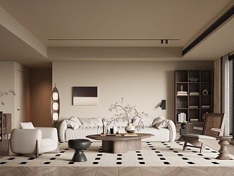 modern living room 3d model