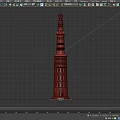 Tall Slender Stone Tower With Classical Design And Multiple Decorative Tiers 3d model