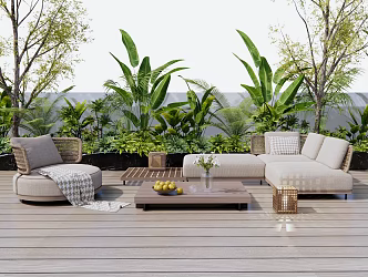 Modern outdoor sofa 3d model