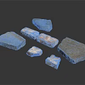 Building Construction Stones With Natural Textures And Various Shapes Sizes