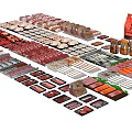 Various Packaged Food Products Including Assorted Meat Cuts and Sausages in Organized