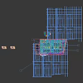 Pink Panther Themed Shopping Mall Store With Castle Shaped Decor Green Walls And Product Shelves