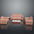 Light Brown Sofa Two Armchairs And White Top Coffee Table Living Room Furniture Set