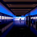 Tobacco And Alcohol Store Wine Industry Summit In Conference Hall With Screens Blue Seats Lighting