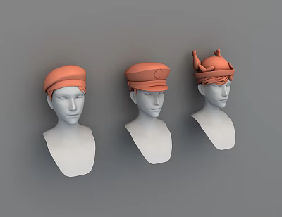 Modern Hair Character Male Hair 3d model Modern Hair Character Male Hair 3d model