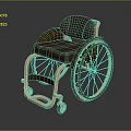 Modern Wheelchair Design With Copper Frame Brown Seat And Large Wheels