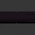Tactical Dark Cylindrical Weapon With Multiple Holes And Hollow Metal Body