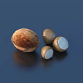 Fresh Whole And Peeled Hazelnuts Exposing Crunchy Kernel On Dark Background