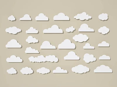 Modern Clouds Clouds White Clouds 3d model