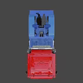 Game and Movie Character Optimus Prime Red White Truck with Autobot Logo