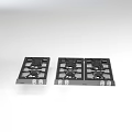 Black Built in Gas Cooktops With Multiple Burners For Kitchen Appliance