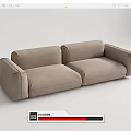 Modern double sofa 3d model