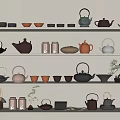 New Chinese Tea Set 3d model