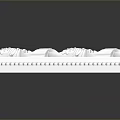 Decorative Architectural Component with Intricate Carved Patterns and White Finish