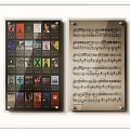 Album Covers And Sheet Music Framed Wall Art Display For Music Lovers