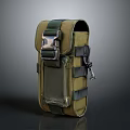 Multi functional Green Black Storage Pouch With Metal Buckle And Durable Fabric