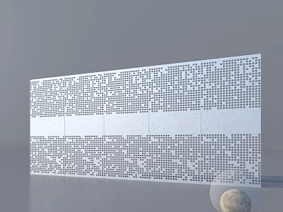 Gradient Perforated Plate Hollow Background Plate Transparent Wall Panel Aluminum veneer Partition Punched Wall Panel 3d model