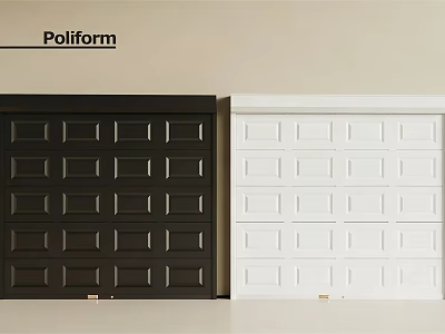Poliform Garage Doors In Black And White Modern Exterior Design Styles 3d model