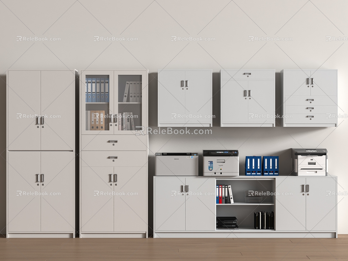 File cabinet combination high cabinet low cabinet 3d model