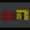 Colorful Plastic Storage Baskets in Red Yellow Gray for Home Organizing with Handles