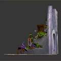 Magic Desk Magic Table Medieval Item Medieval Table Magic Item Magic Item Magic Item Medicine Bottle 3d model