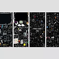 Creative Hand Drawn Graphics With Doodles Icons And Text On Black Background