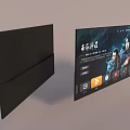 TV smart screen monitor display screen 65 inches 3d model