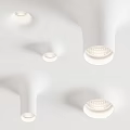 Modern White Ceiling Mounted Downlights And Spotlights Lighting Fixtures For Interior Design