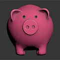 Cute Pink Piggy Bank Decorative Ornament Set Ideal for Home Decoration and Shelf