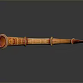 Traditional Decorative Horn With Orange Red Color And Intricate Carved Patterns