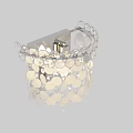 Elegant Modern Wall Lamp With Crystal Discs And Hanging Pendants
