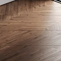 Natural Dark Wooden Floor With Smooth Surface And Warm Natural Grain