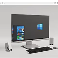 Modern computer monitor 3d model