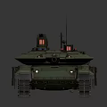 Modern Main Battle Tank With Turret Cannon Tracked Chassis And Antenna