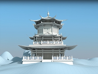 Chinese ancient building 3d model