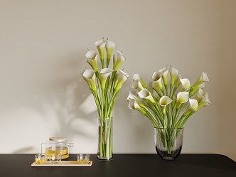 Modern Glass Vase Calla Combination 3d model